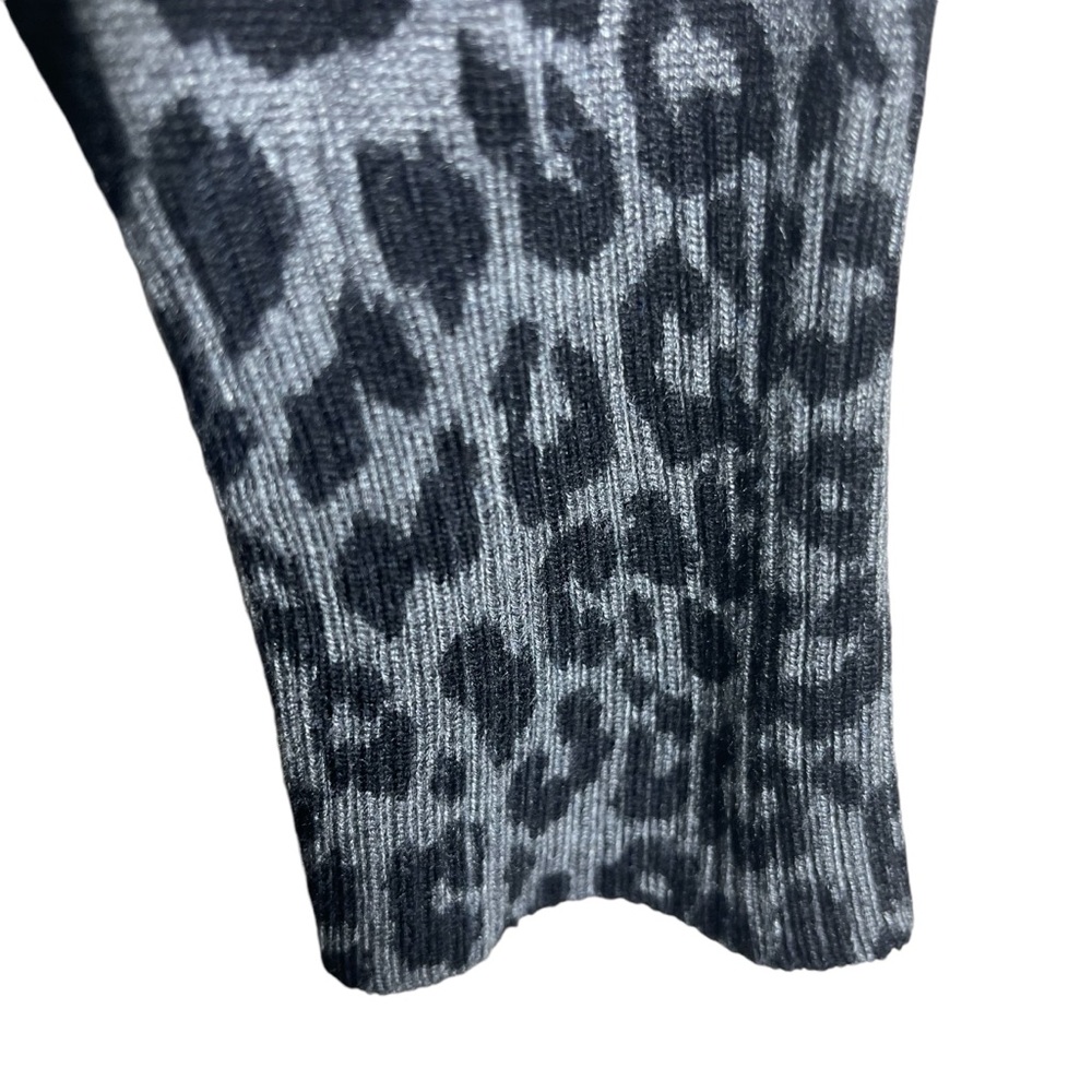 Terra & Sky Plus Leopard Print Open Front Cardigan Long Duster Sweater Size 14W - Picture 9 of 16